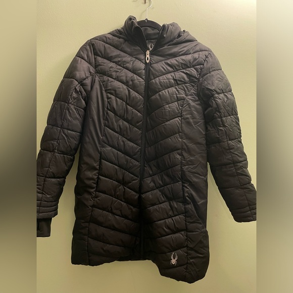 Spyder Women's Boundless Long Puffer Coat Black size Small - Picture 1 of 7